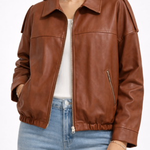 Chaqueta Moka Polipiel Mujer Oversize